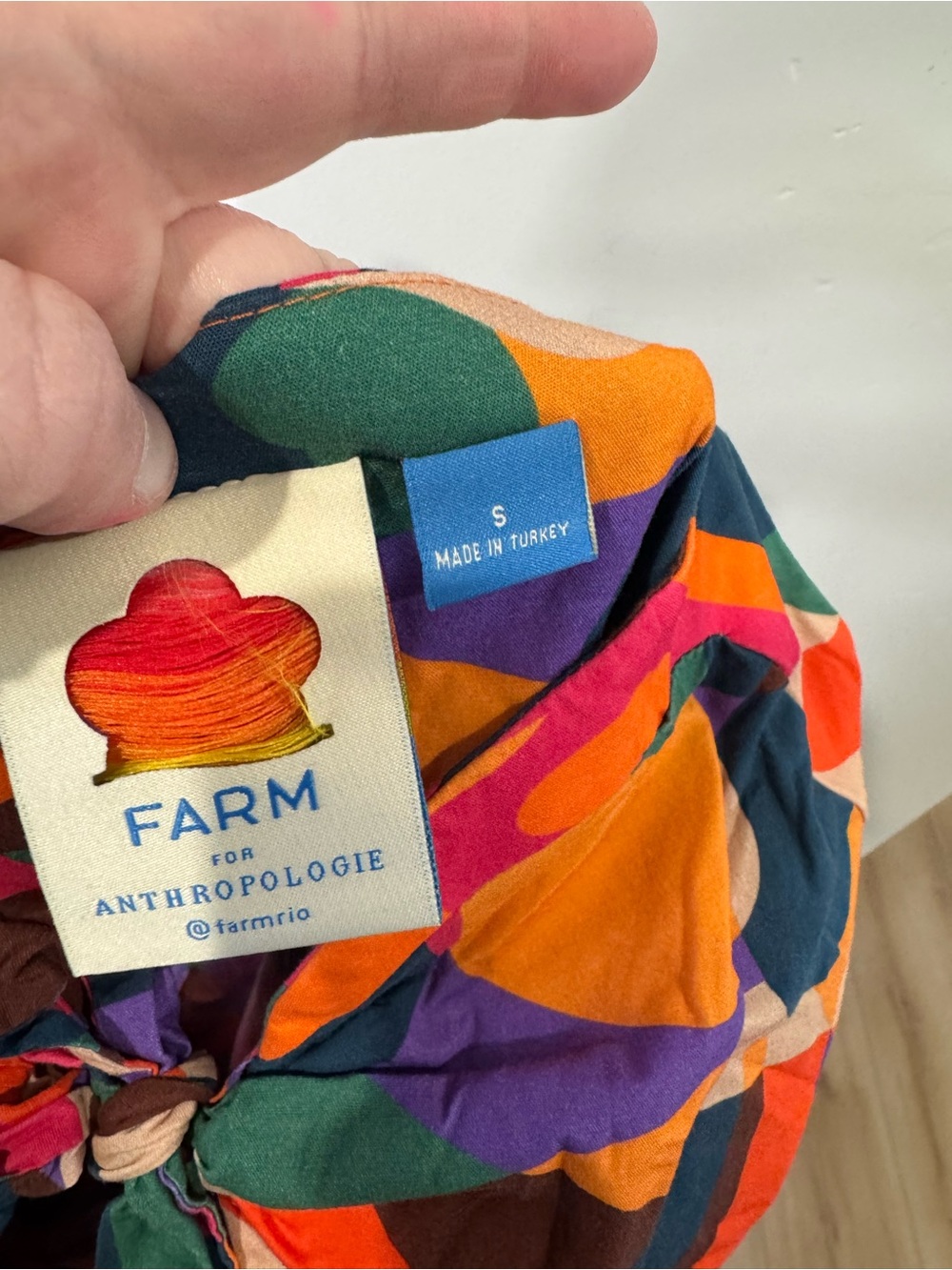 FARM Rio Multicolor Abstract Print Romper size small - Picture 4 of 4